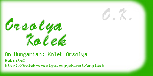 orsolya kolek business card
